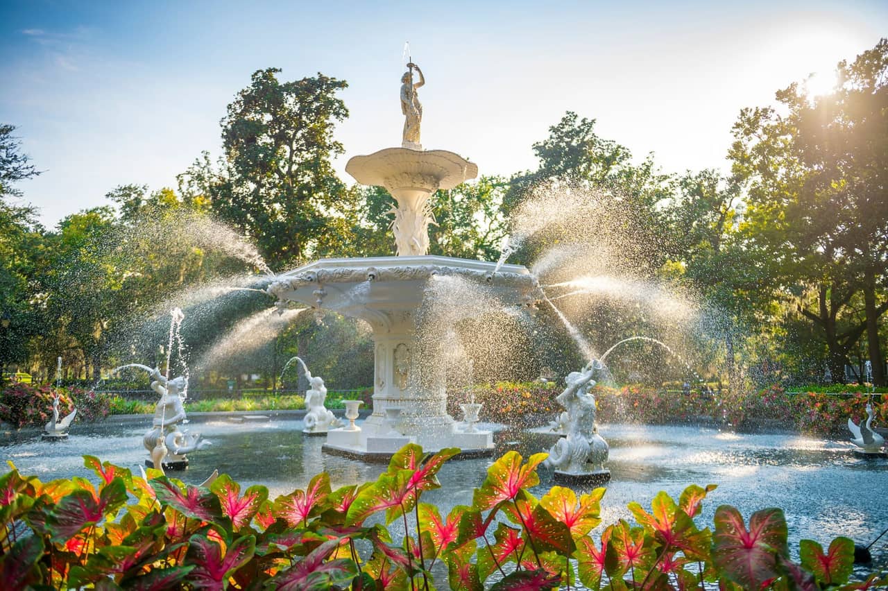 Creative Outdoor Services fountain and landscaping