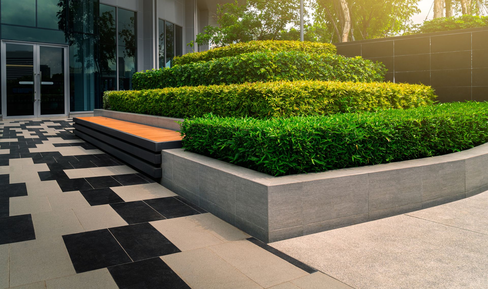 Hardscaping patio installation with pavers