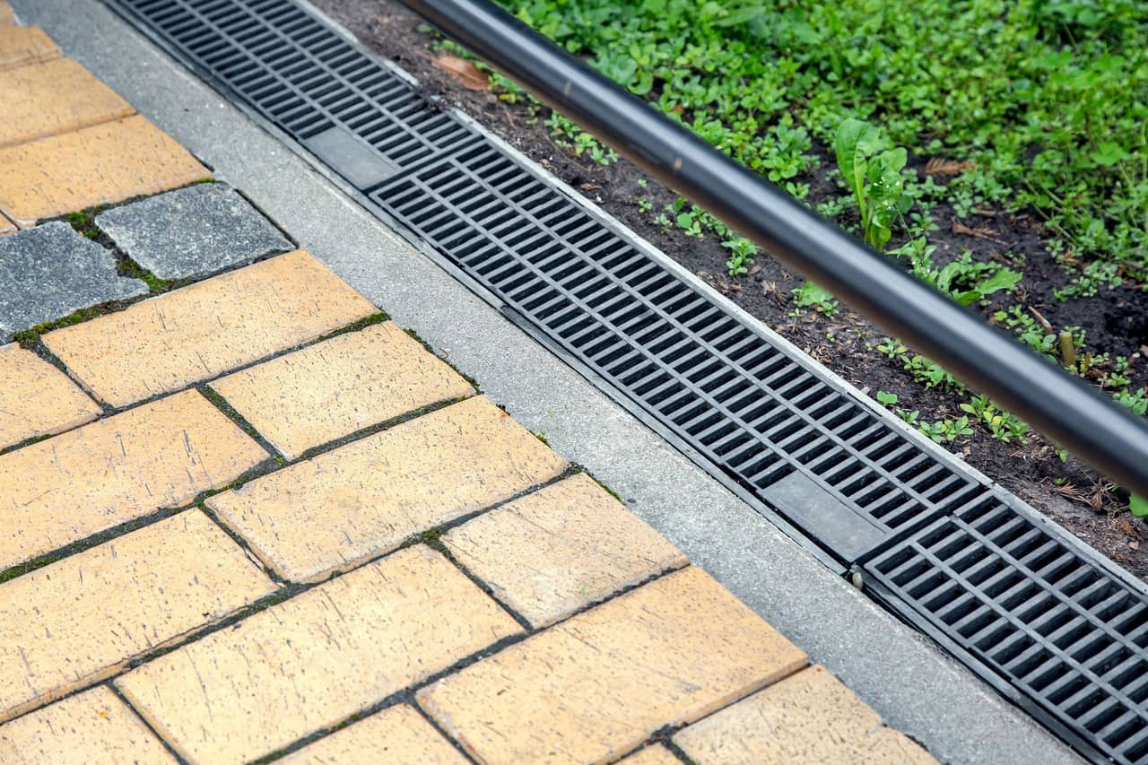 Commercial drainage system installation